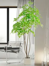 大型リビング用フロアスタンド 南天竹 バイオミミックプラント グリーン植物 北欧スタイル