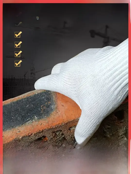 手袋 労働者/工事作業 耐摩耗防滑 材質：綿糸ナイロン