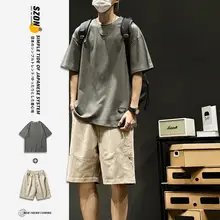 男性用 夏季カジュアルウェア【ショートスリーブ・ショートパンツ・シンプルデザイン】（セットアップ対応）