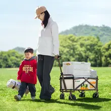 BSWolf 折りたたみ式キャンピングカー用手押しカート【子供用・ピクニック・旅行・コンパクトデザイン】