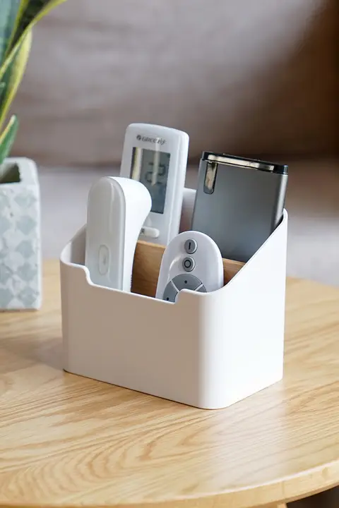 リモコン収納 小物ボックス スマホ入れ 北欧風 シンプル おしゃれ 多機能 リビング テーブル 家庭用