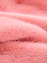 厚手高級フェイクフォックスファー生地【コスチューム用・毛襟付き・ストール・ベスト生地】