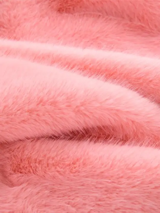 厚手高級フェイクフォックスファー生地【コスチューム用・毛襟付き・ストール・ベスト生地】