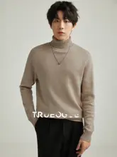 高級感あるタートルネックニットセーター【秋冬用・メンズ・ルーズフィット】（セットアップ対応）