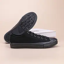 Feiyue 全黒カジュアルキャンバスシューズ【ローカット・男性用・レトロデザイン】
