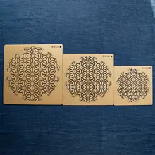 刺し子刺繍用テンプレート 雪輪模様 透明描画ボード【DIY工具・硬質材料】