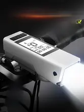 SKY FIRE 防水自転車用夜間ライト【前灯・テールライト・多機能デジタル表示付き】