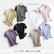 女性用 シンプルな速乾コットンTシャツ【薄手・短袖・フィット感あり】