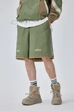カーゴハーフパンツ メンズ カーキ ビッグシルエット ゆったり ストリート アメカジ ヴィンテージ 「GUUKA」
