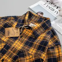 クールなチェック柄の長袖シャツ【洗える・柔らかい・ゆったりシルエット】（セットアップ対応）