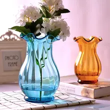 ミニカラフルガラス花瓶【欧風・透明・花材用・インテリア装飾】
