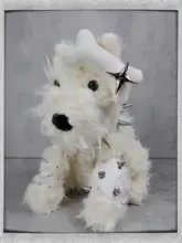 可愛いデザインの犬型クロスボディバッグ【毛皮風・チェーン付き・ギフト用】