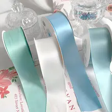 高品質ダブルフェイスポリエステルリボン【結婚式用・DIY用・ギフト包装】