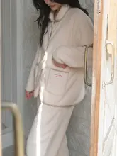 暖かくて柔らかいパジャマ【2色展開・快適なホームウェア】（セットアップ対応）