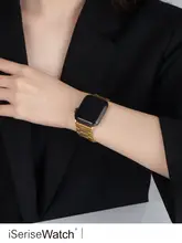 Apple Watch対応 メタルチェーンバンド【通気性・創造的デザイン・スタイリッシュ】