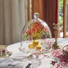 デザイナーズアートガラスドーム ケーキプレート【高級感のあるトレイ】