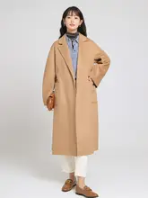 水波纹デザインのリバーシブルカシミヤコート【ウィメンズ】