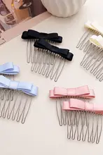 リボンデザインのヘアコーム【お団子ヘア用・トラベル用・髪型整頓】