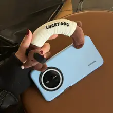 毛茸茸の手提げスマホケース【吊り紐付き・防衝撃・華奢なデザイン】