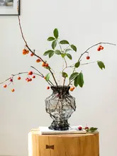 フラワーベース 透明ガラス デザイン性 生け花 水耕栽培 リビング テーブル インテリア オブジェ 上品