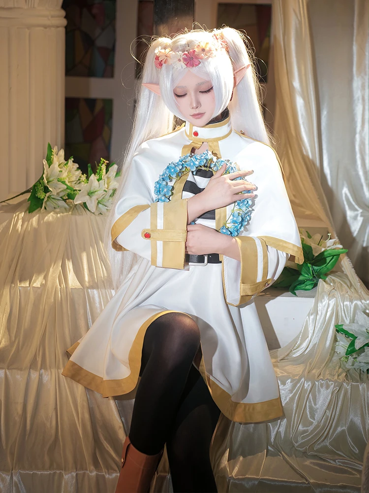 葬送のフリリアン コスプレ衣装：魔法使いスタイルのウィッグ付きで大人向け手作り衣装を実現