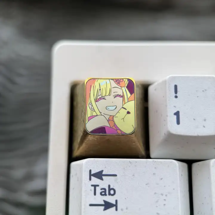 カラフルなESCキーボードキーキャップ【チタン製・輝夜姫デザイン】