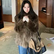 極上の柔らかさ！貉子毛エコファーコート【フワフワ・冬用・高級感】