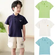 子供用ゴルフウェア【夏用・半袖・カジュアル・通気性・ポロシャツ】（セットアップ対応）