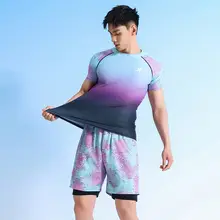 男性用水着【保守的なデザイン・ゆったりしたフィット・トレーニング＆リゾート用】（セットアップ対応）
