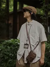 半袖シャツ メンズ ストライプ 薄手 ヴィンテージ ルーズ 夏