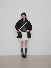 ゆったりシルエットの2色使いデニムジャケット【コットン素材・ウォッシュ加工】