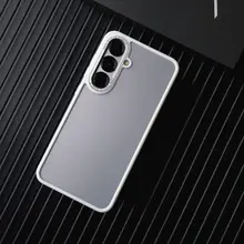 極上の柔らかさのマットホワイトスマートフォンケース【GalaxyS25・S24用・指紋防止・半透明】