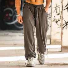 MuscleFaith メンズ 秋冬用 ジョギングパンツ【ゆったりシルエット・カジュアル・ドローストリング付き】（セットアップ対応）