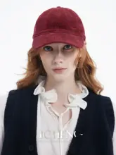 コーディネートしやすい！秋冬用 コーデュロイ刺繍男女兼用ベースボールキャップ【防風・シンプルデザイン】