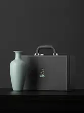 新中式 陶器製 花瓶【高級感あるデザイン・インテリア装飾用】