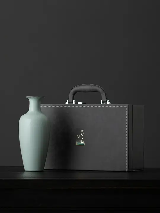 新中式 陶器製 花瓶【高級感あるデザイン・インテリア装飾用】