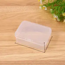 長方形透明PPプラスチック小物入れ【イヤフォンケース・アクセサリー収納用・仕切り付き】