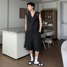 スーツ 3点セット メンズ 薄手 ゆったり カジュアル きれいめ 上品 夏
