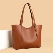 本革製の大容量通勤トートバッグ【女性用・ショルダーバッグ】