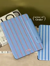 iPad用 ケース ストライプ柄 マグネット式 ヴィンテージ カバー 「Ufology」
