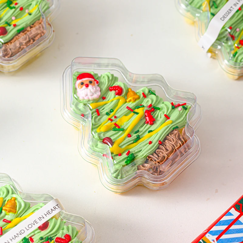 クリスマスケーキボックス：透明なクリスマスツリー型の使い方とサイズ選定ガイド