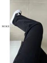 黒のワイドレッグデニムパンツ【大きいサイズ・ルーズフィット・梨型体型に最適】