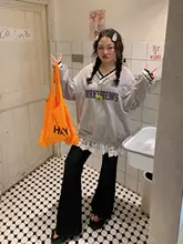Dazi レディース レトロ風ハイウエストデニムパンツ【春秋用・フレア・大サイズ・スリム効果】