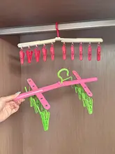 多機能洗濯用ハンガー【クリップ付き・衣類用・ベランダ使用】（セットアップ対応）