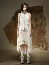 オリジナルデザインの夏用ノースリーブハングビッグシャツ【ダークスタイル・セクシー】