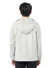 悍途 メンズ秋冬用防風撥水ソフトシェルジャケット【厚手・フード付き・アウトドア用】