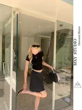 フレンチドット柄ハイウエストAラインスカート【レースデザイン・夏用・女性用】