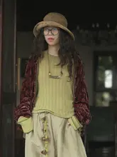 ヴィンテージスタイルのシルクベルベット花柄シャツジャケット【ゆったりとしたデザイン・ロマンティック】