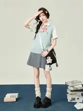 ニットベスト セットアップ レディース 半袖 プレッピースタイル JK制服 コーデ 春夏