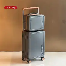 アルミフレームのキャリーケース【メンズ・広めのラゲッジ・ダブルキャリー・ロック機能付き】